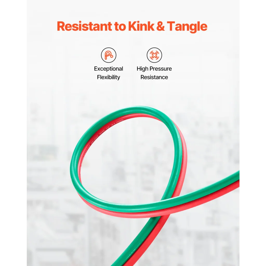 VEVOR Oxygen Acetylene Hose 1/4-Inch x 50FT Oxy Acetylene