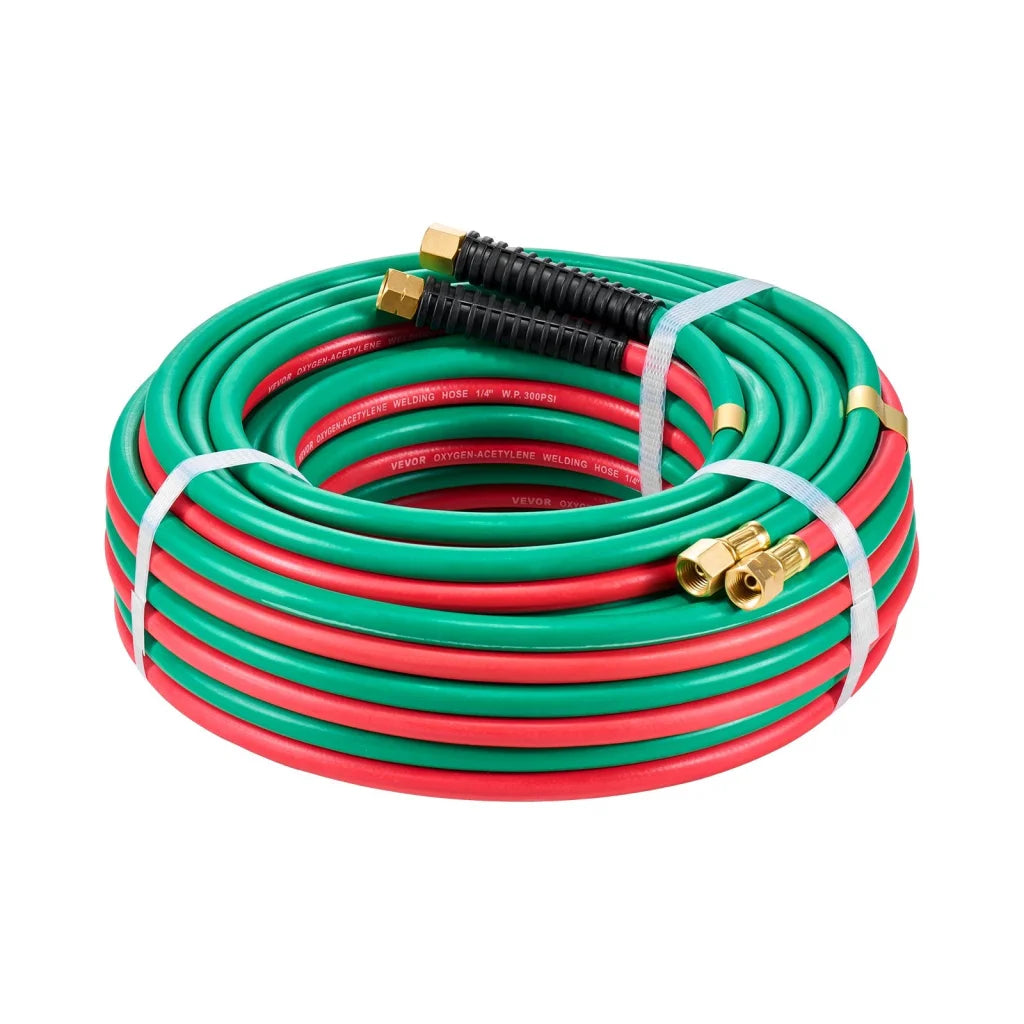 VEVOR Oxygen Acetylene Hose 1/4-Inch x 50FT Oxy Acetylene