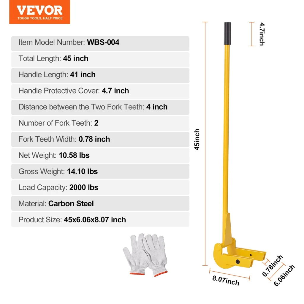 VEVOR Pallet Buster 104 cm Handle 907 kg Weight Capacity
