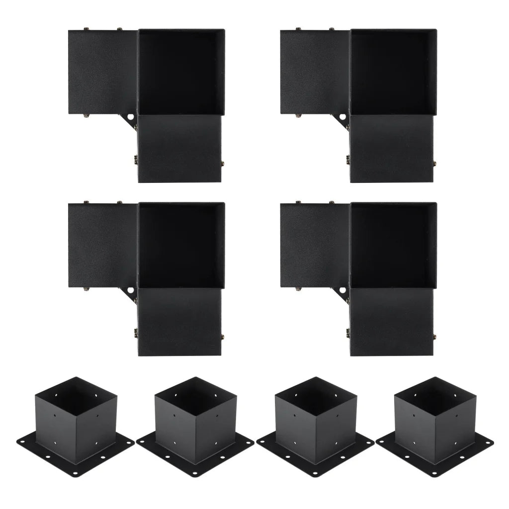 VEVOR Pergola Bracket Kit 152.4 x 152.4 mm 8pcs 3-Way Heavy