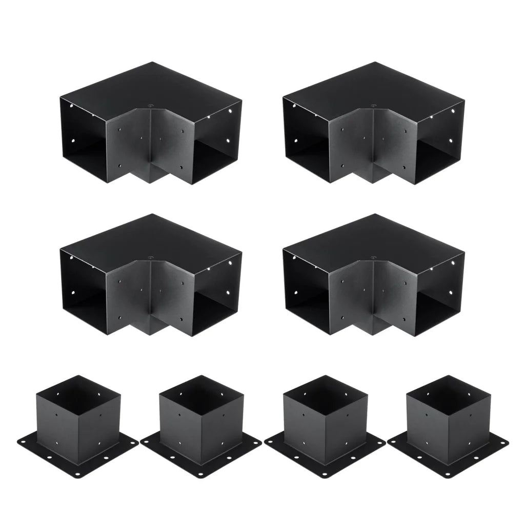 VEVOR Pergola Bracket Kit 152.4 x 152.4 mm 8pcs 3-Way Heavy