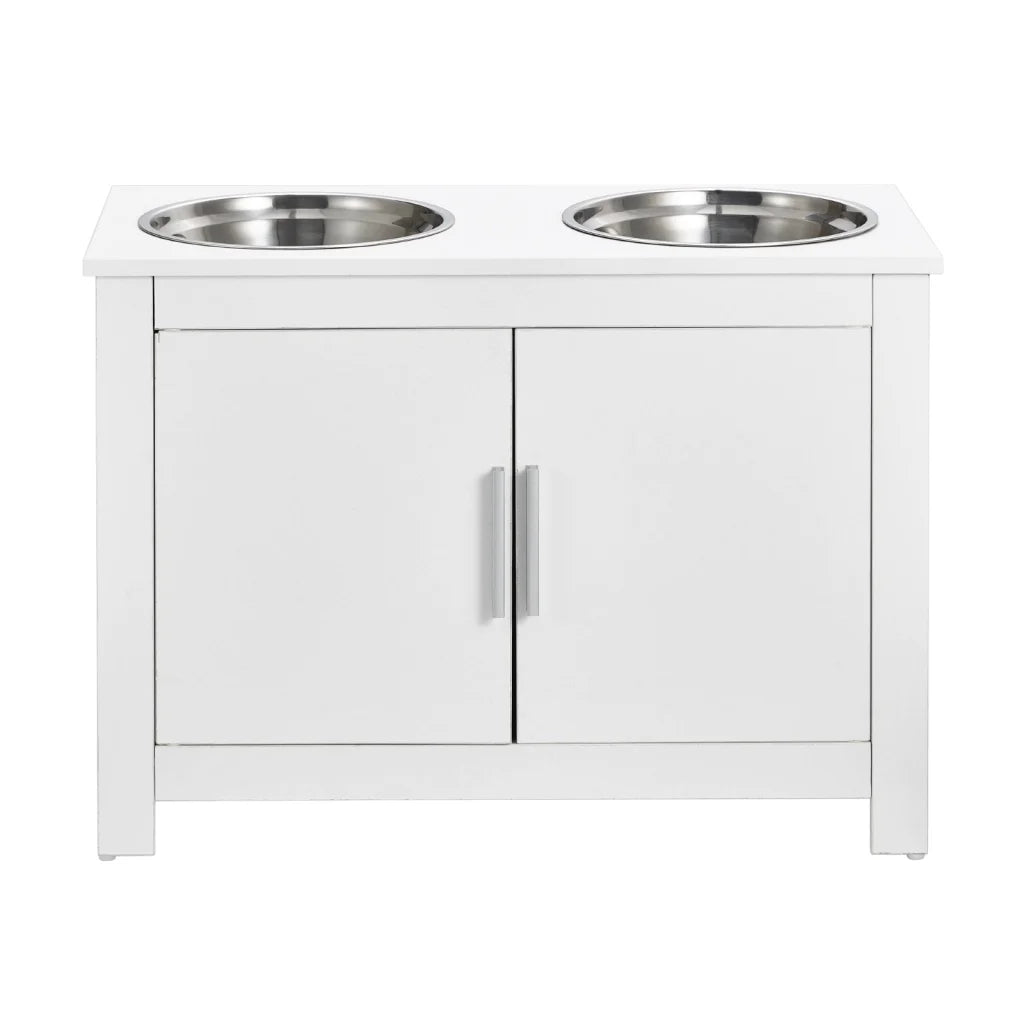 VEVOR Pet Feeding Station w/ 2 Elevated Dog Bowls Dog Food