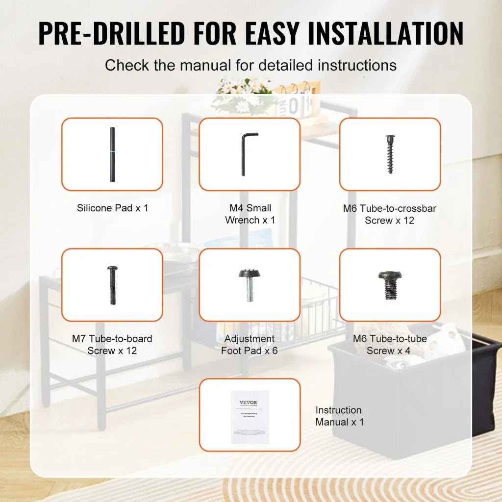 VEVOR Pet Feeding Station with Storage Dog Food & Toy