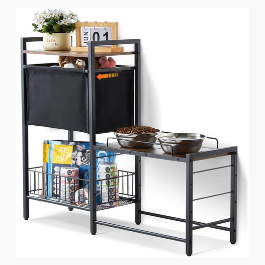 VEVOR Pet Feeding Station with Storage Dog Food & Toy