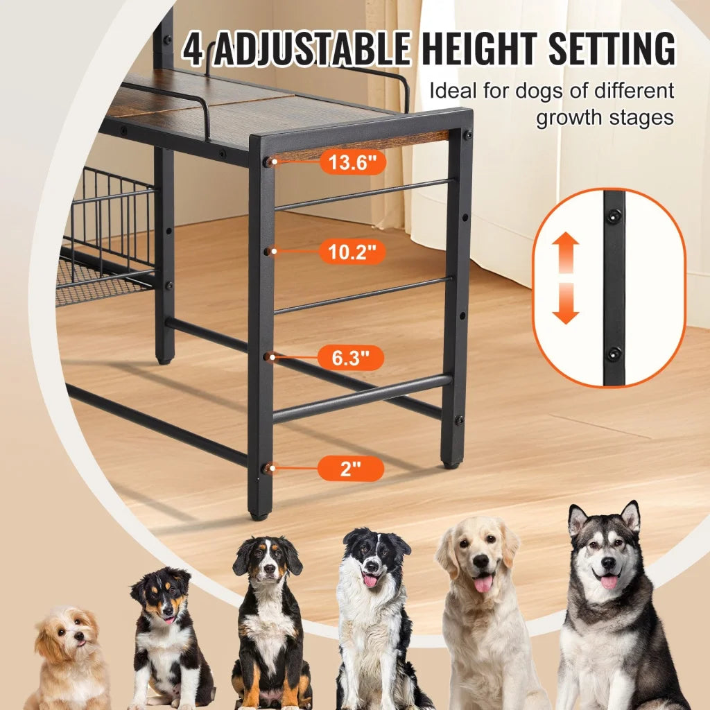 VEVOR Pet Feeding Station with Storage Dog Food & Toy