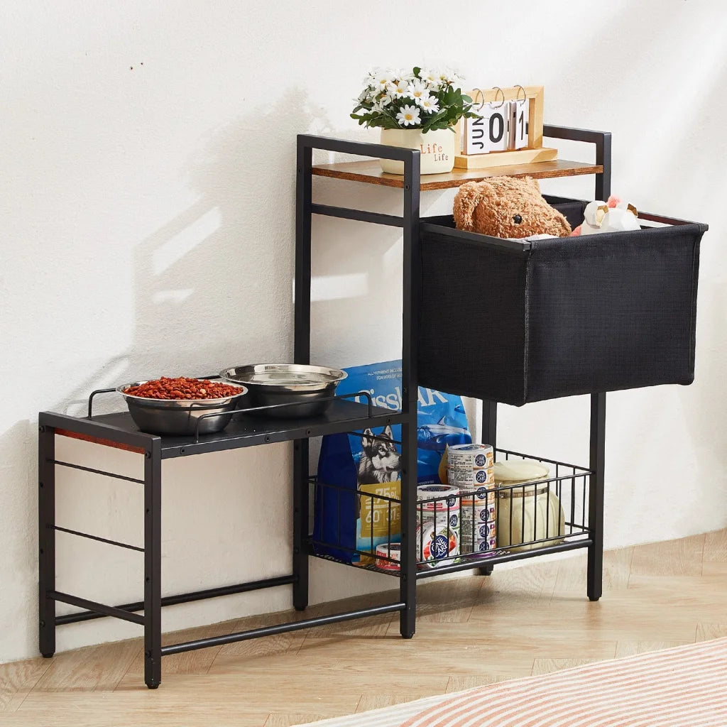 VEVOR Pet Feeding Station with Storage Dog Food & Toy