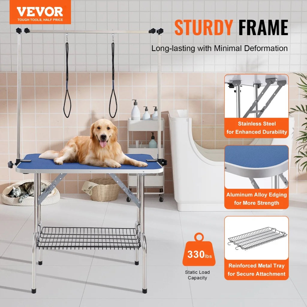 VEVOR Pet Grooming Table Two Arms with Clamp 915 x 610mm