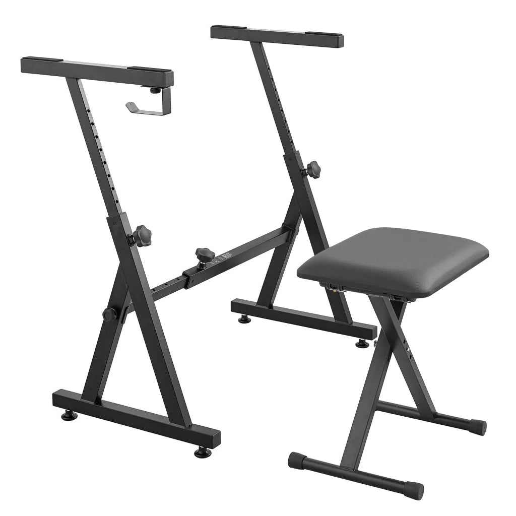 VEVOR Piano Keyboard Stand and Bench Set Z Style Heavy-Duty