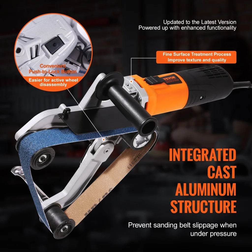 Pipe Tube Polisher Sander 1300W Belt with 6 Variable