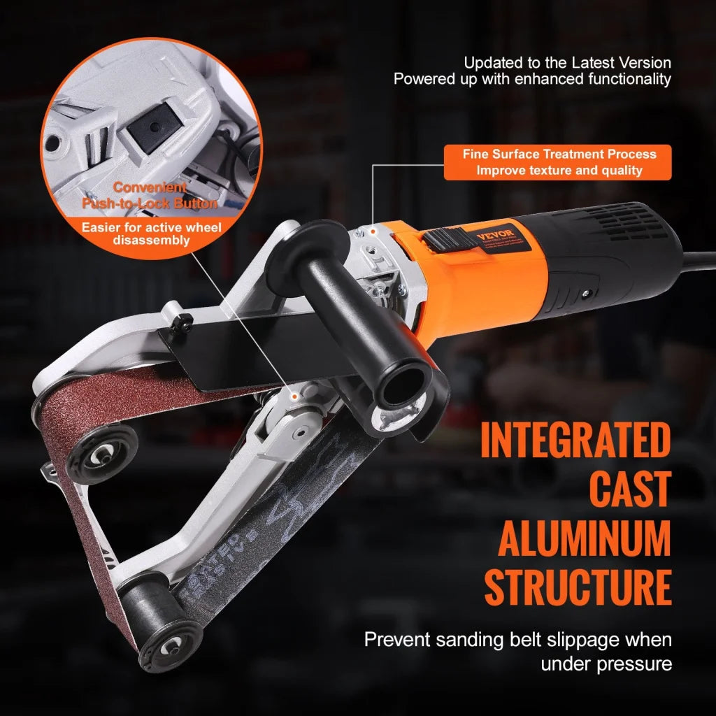 Pipe Tube Polisher Sander 1300W Belt with 6 Variable