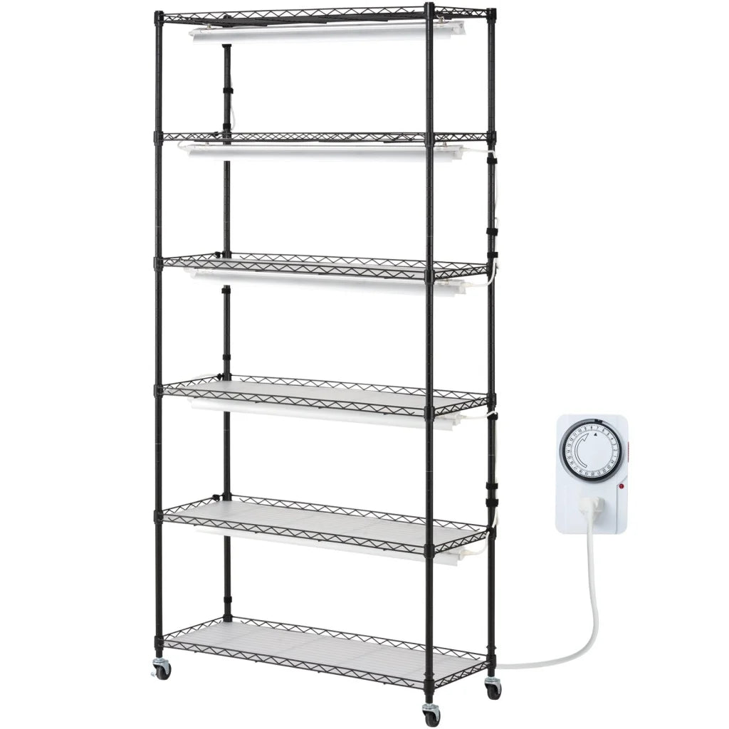 VEVOR Plant Stand with Grow Light 6 Tiers 180W 180 cm