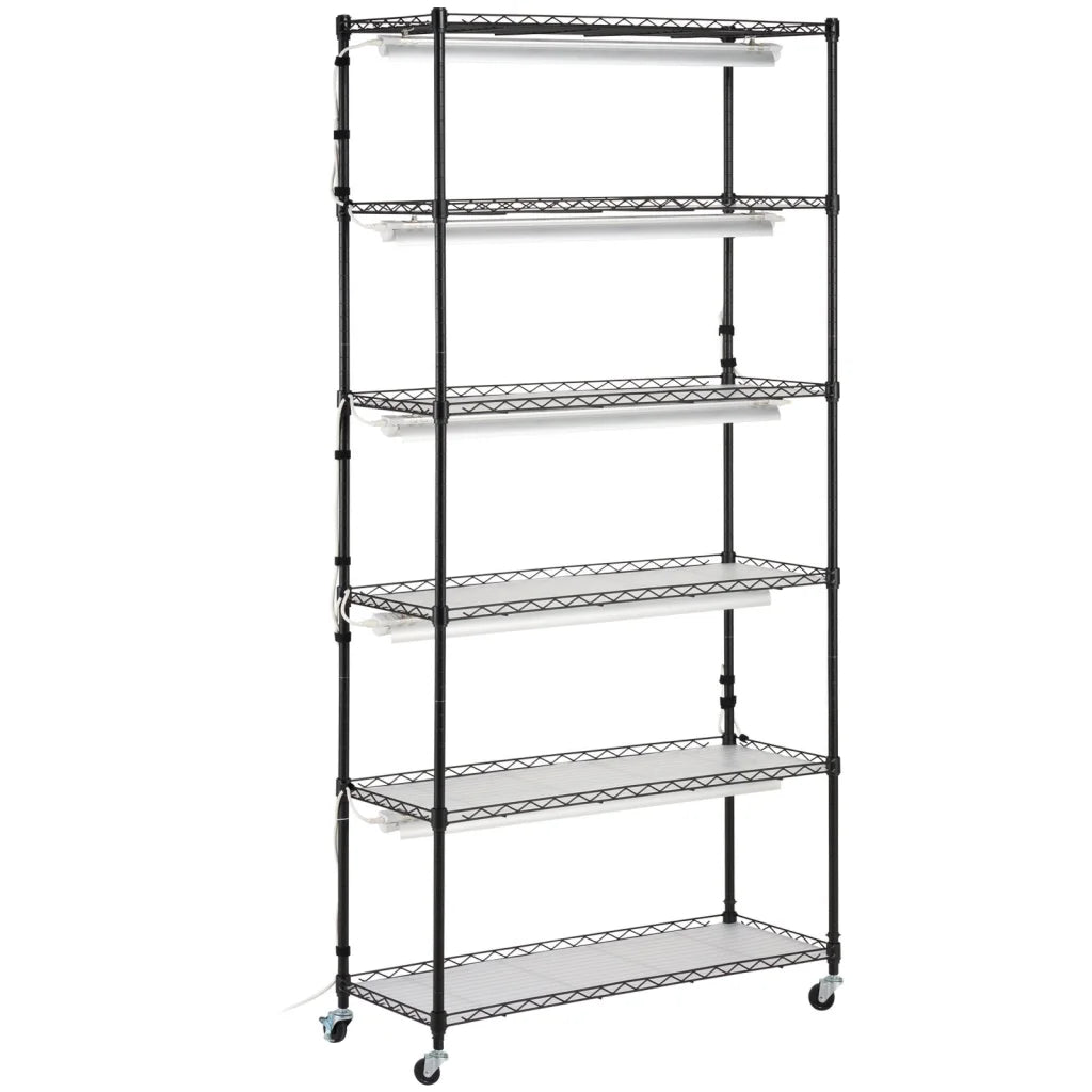 VEVOR Plant Stand with Grow Light 6 Tiers 180W 180 cm
