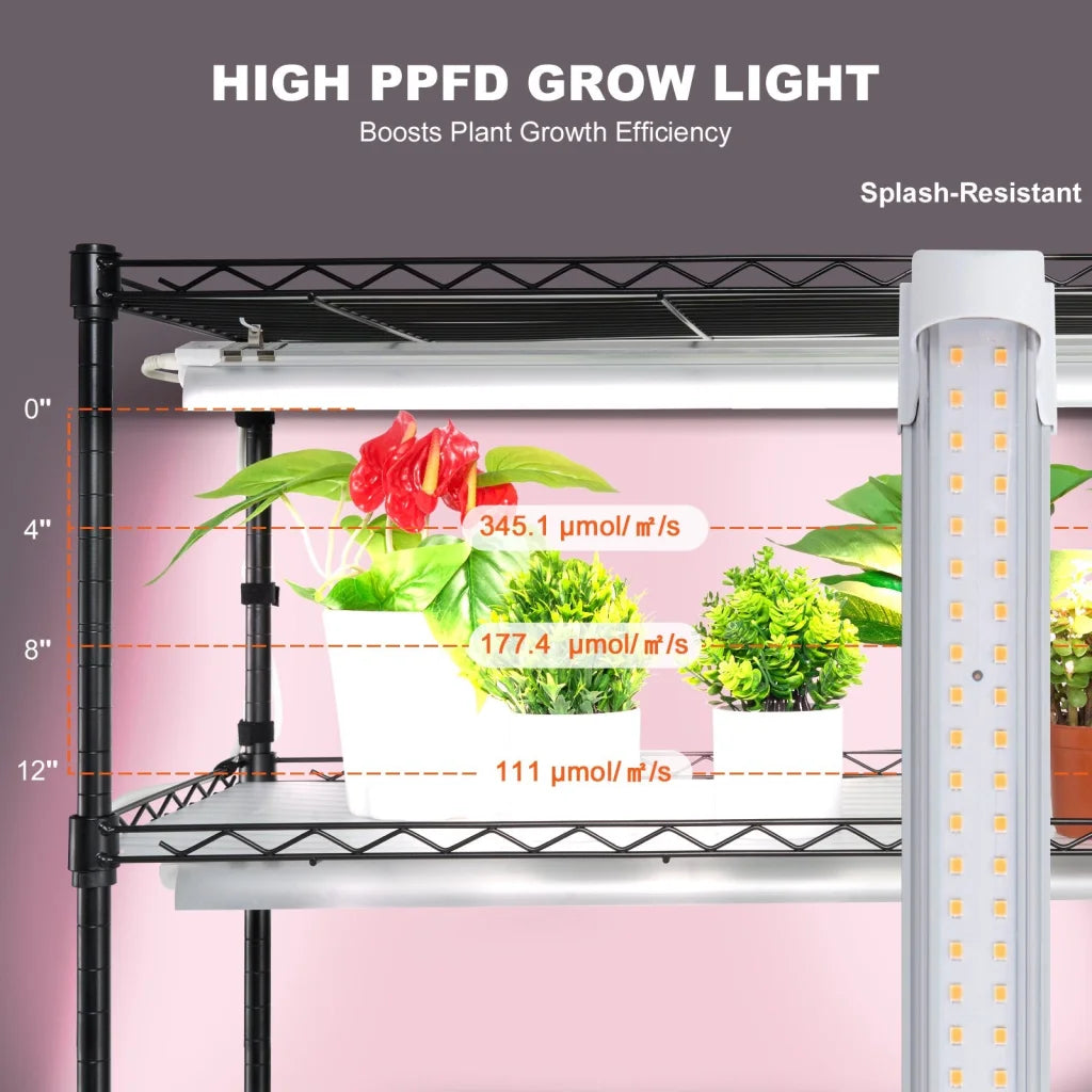 VEVOR Plant Stand with Grow Light 6 Tiers 180W 180 cm