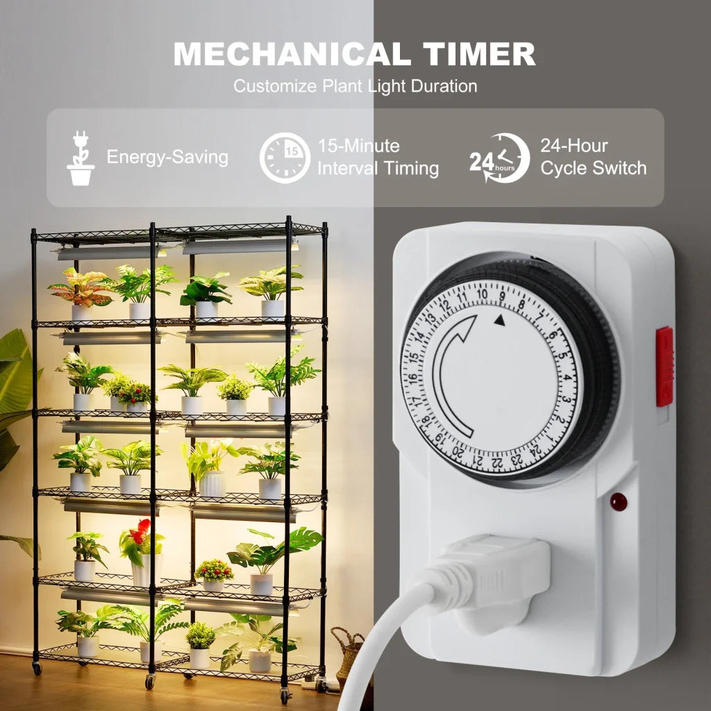 VEVOR Plant Stand with Grow Light 6 Tiers 200W 59.1’’