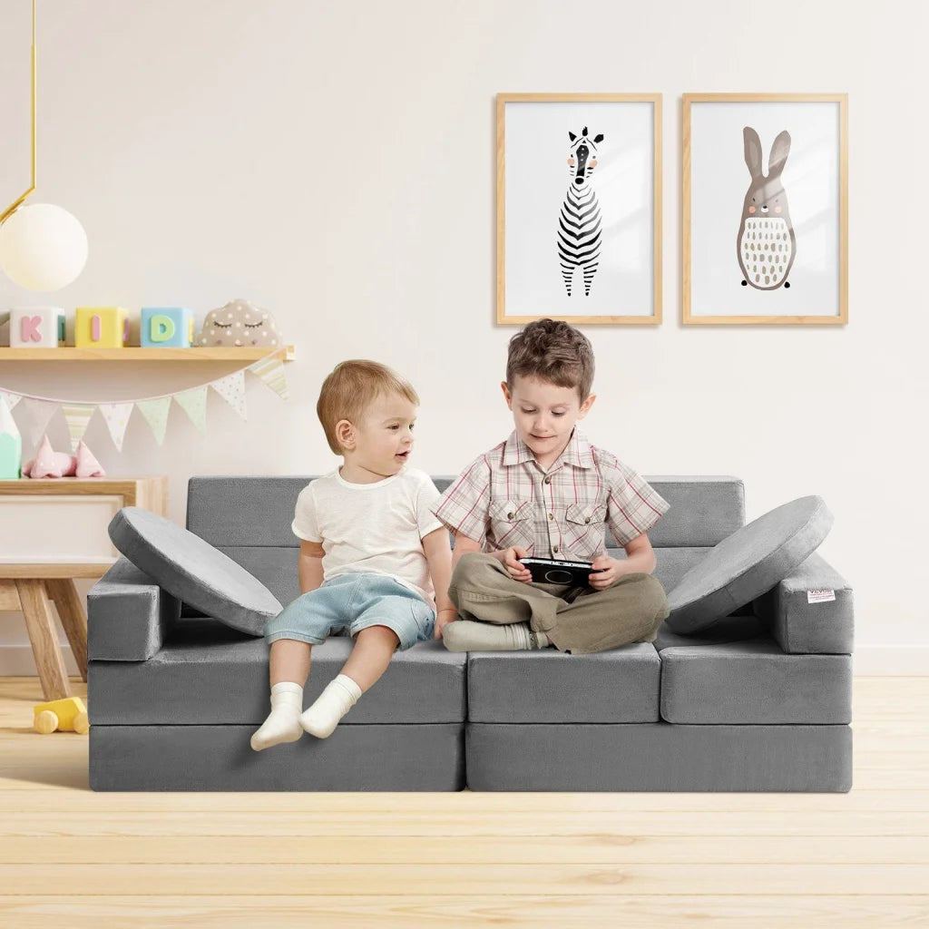 VEVOR Play Couch 15pcs Modular Kids Nugget Couch Toddler