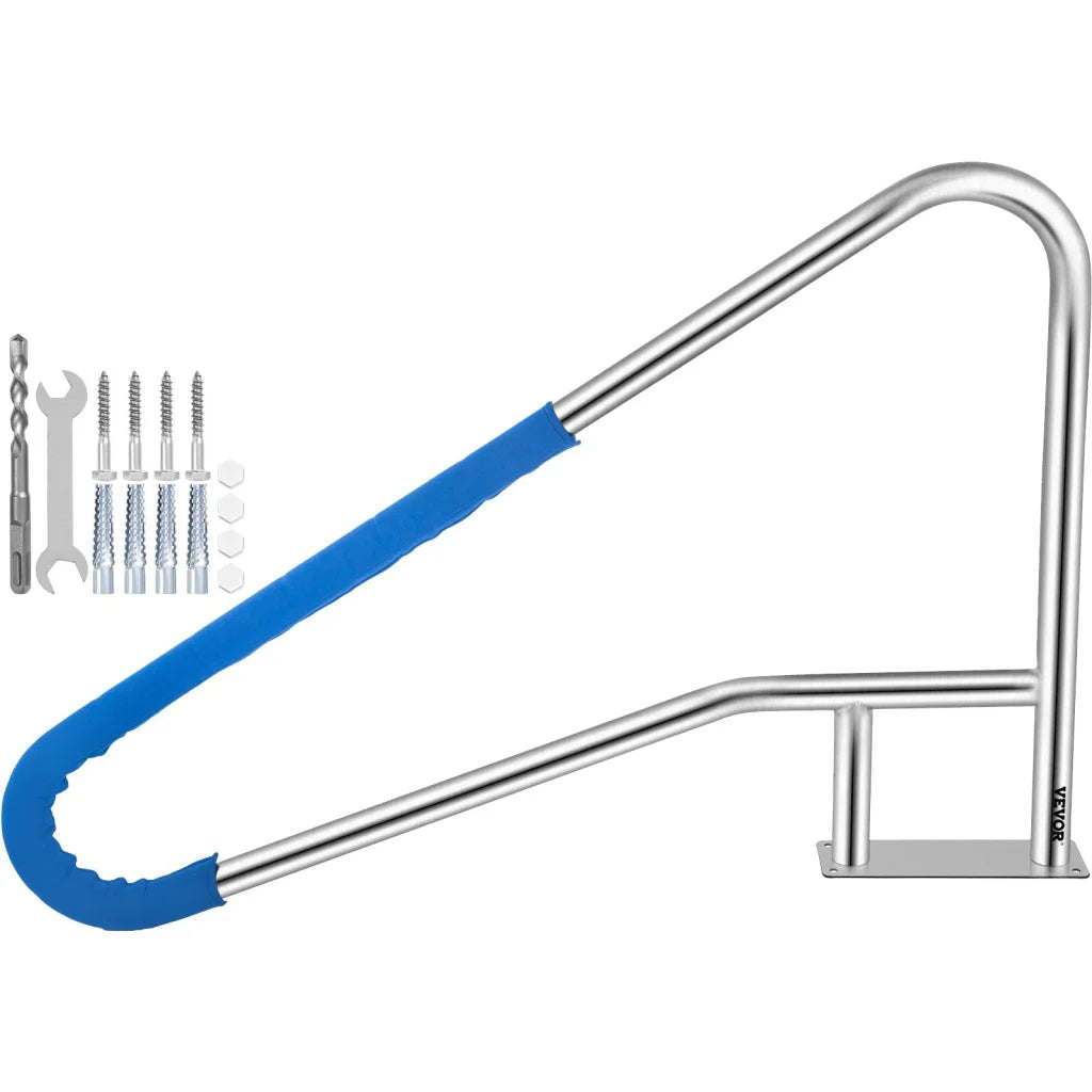 Steel swimming pool hand rail