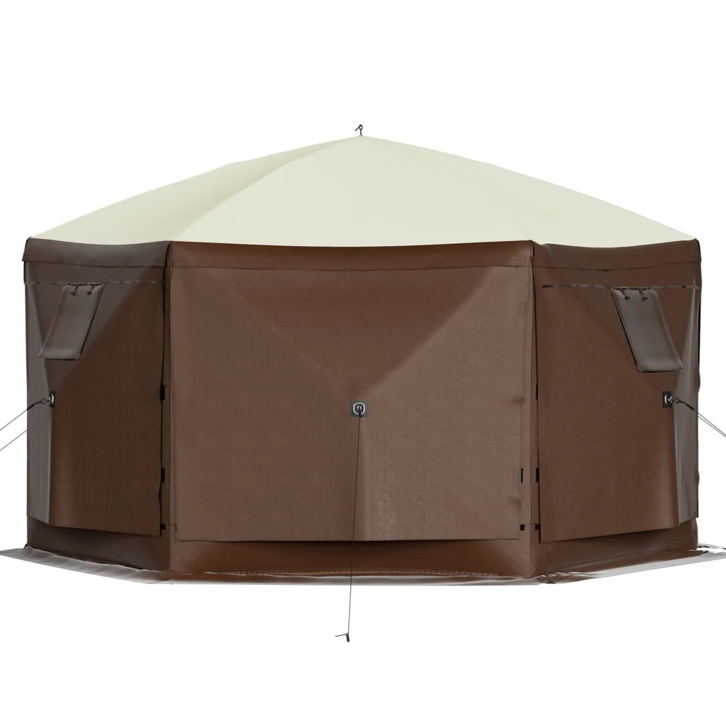 VEVOR Pop-up Camping Gazebo Camping Canopy Shelter 6 Sided