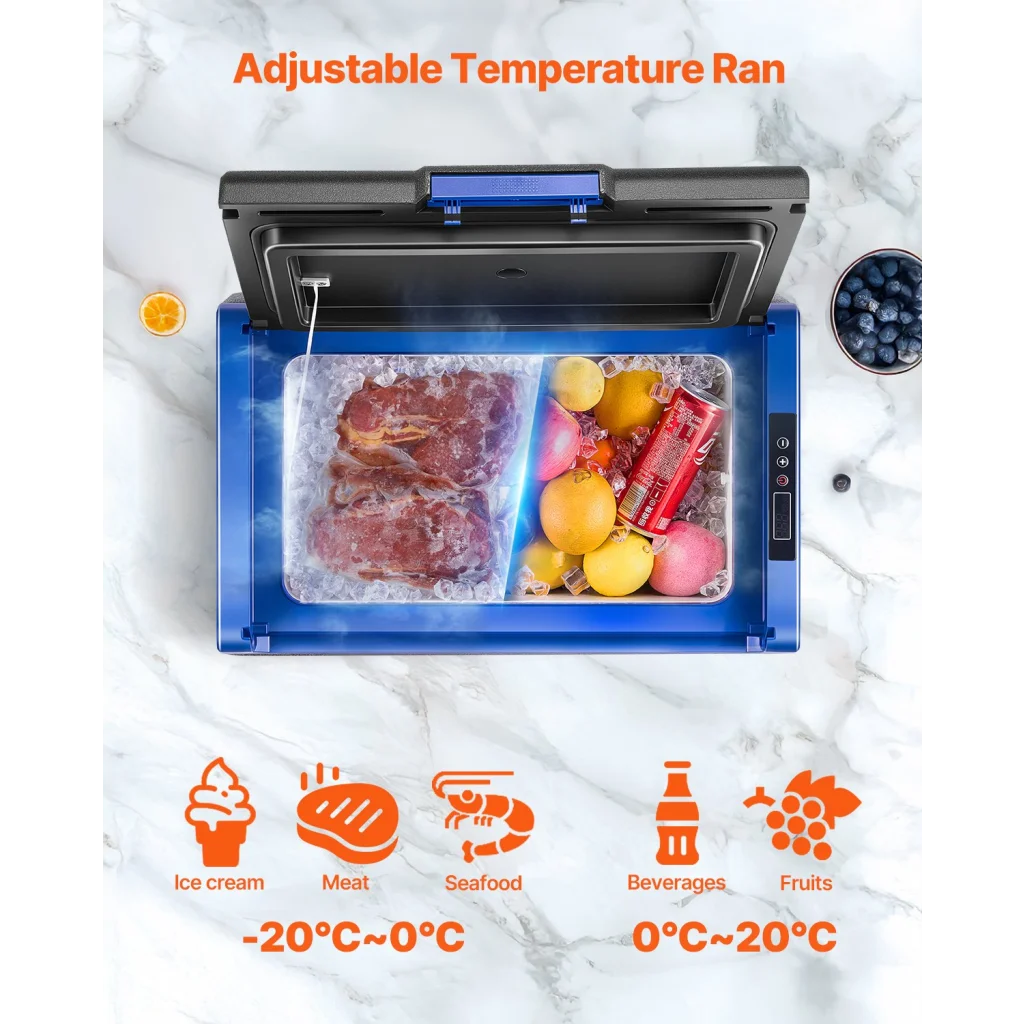 VEVOR Portable Car Refrigerator Freezer Compressor 20L