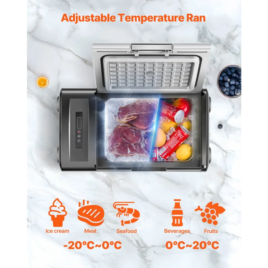 VEVOR Portable Car Refrigerator Freezer Compressor 20L