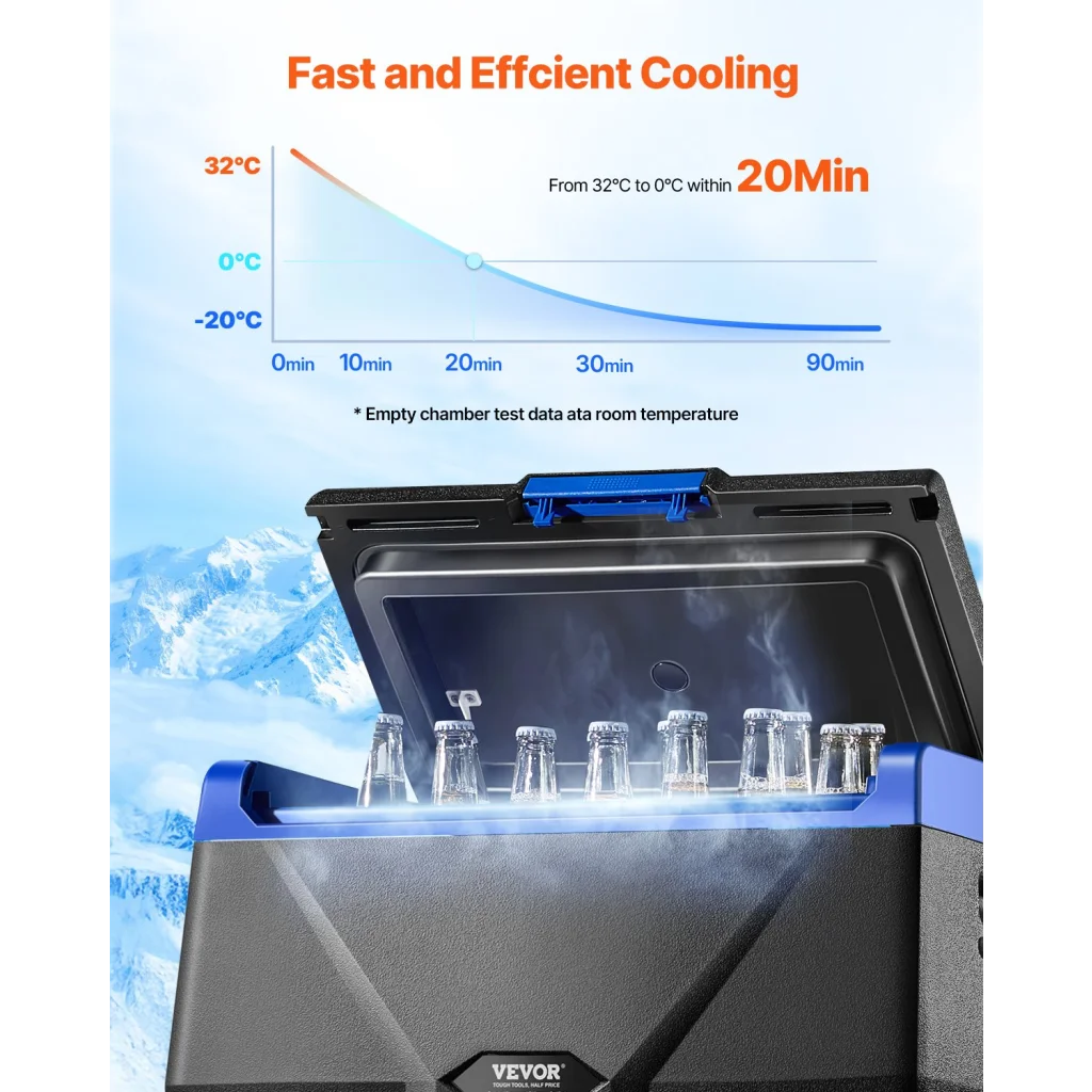 VEVOR Portable Car Refrigerator Freezer Compressor 20L