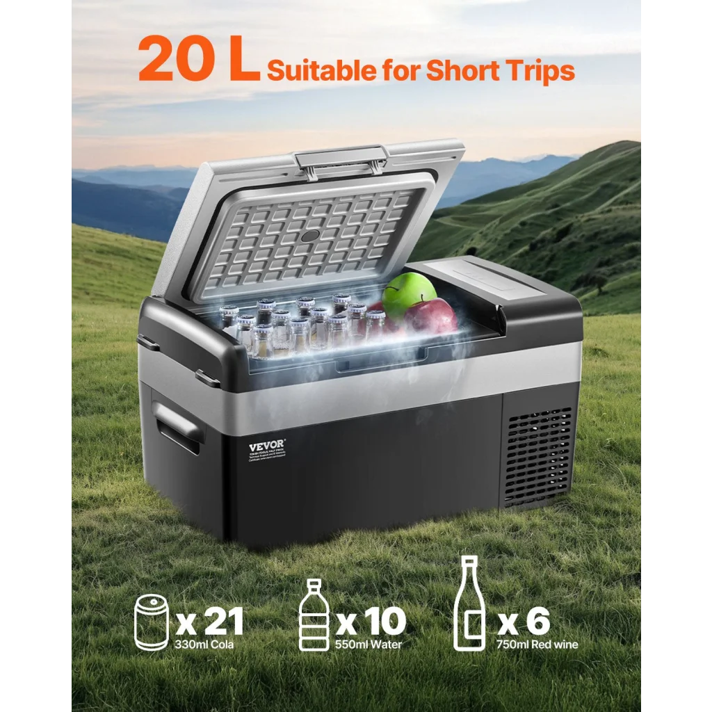 VEVOR Portable Car Refrigerator Freezer Compressor 20L