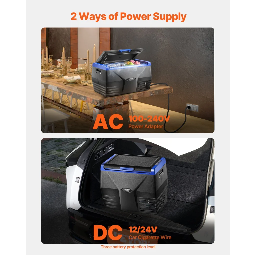 VEVOR Portable Car Refrigerator Freezer Compressor 20L
