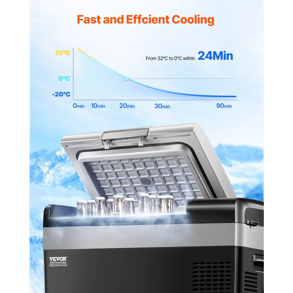 VEVOR Portable Car Refrigerator Freezer Compressor 20L