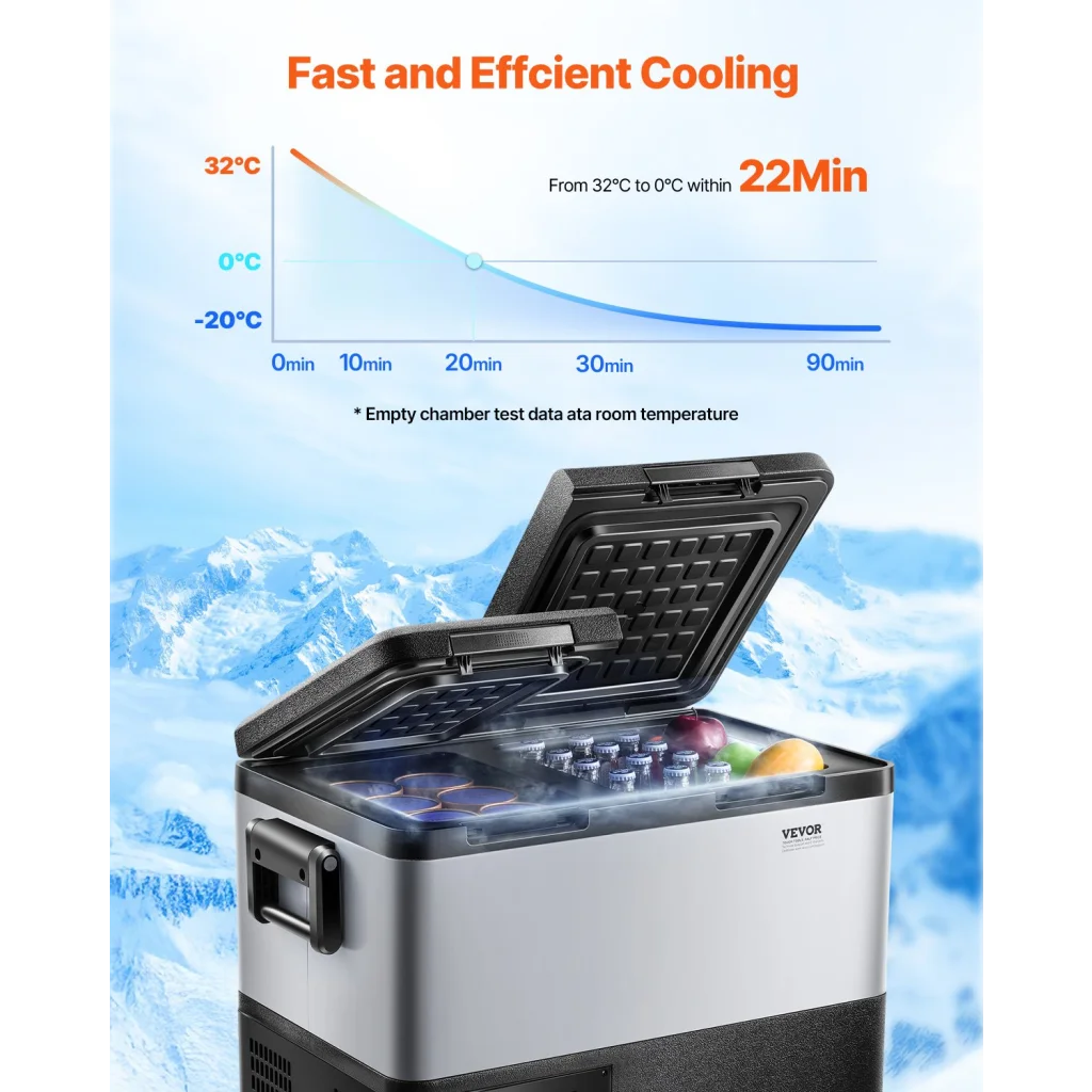 VEVOR Portable Car Refrigerator Freezer Compressor 35L Dual