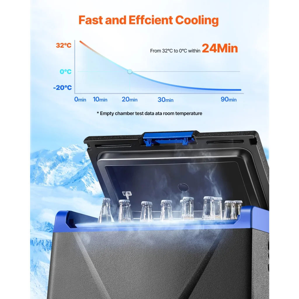 VEVOR Portable Car Refrigerator Freezer Compressor 35L