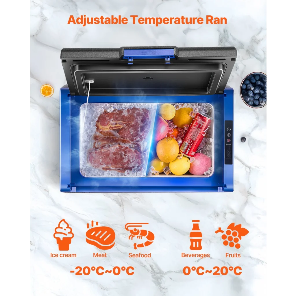 VEVOR Portable Car Refrigerator Freezer Compressor 35L