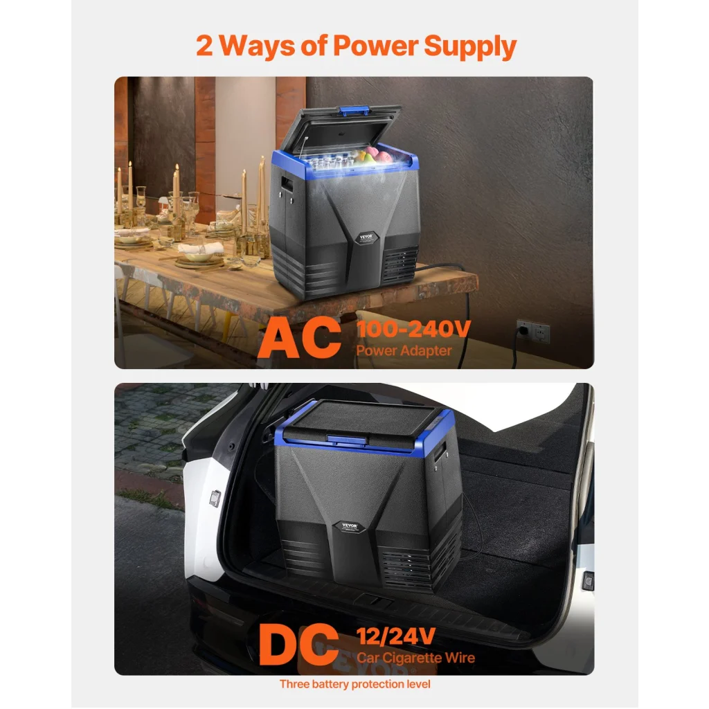 VEVOR Portable Car Refrigerator Freezer Compressor 35L