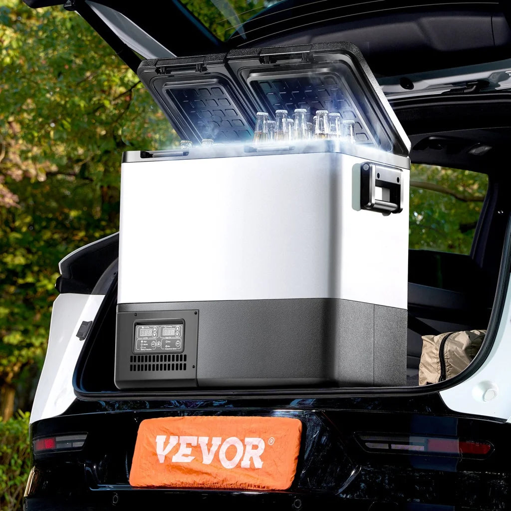 VEVOR Portable Car Refrigerator Freezer Compressor 55L Dual