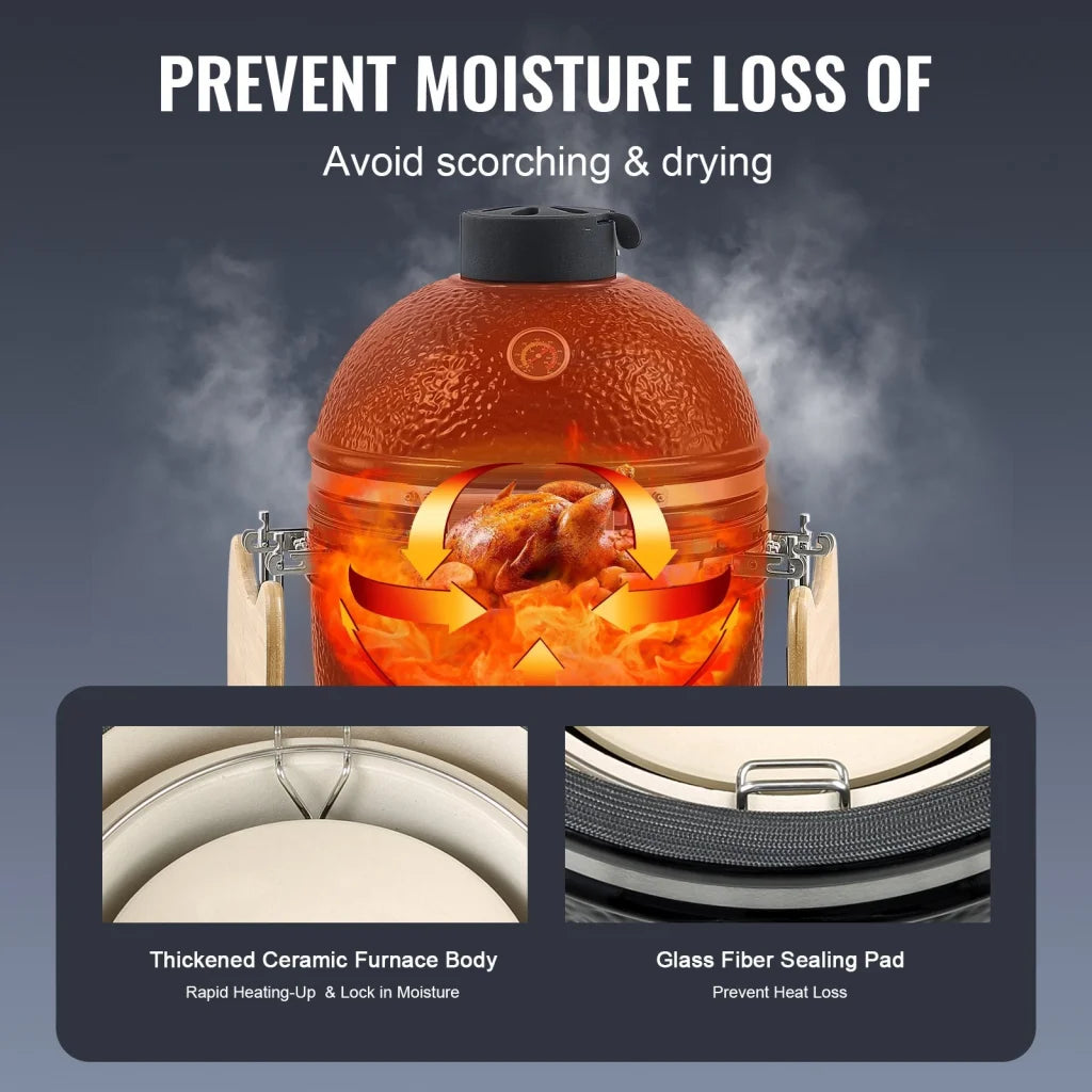 VEVOR Portable Charcoal Grill Propane Gas Grills with Cover