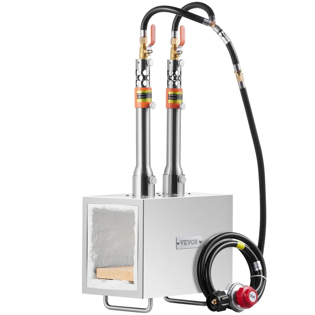 VEVOR Portable Propane Forge 2 Burner Farrier Forge Knife