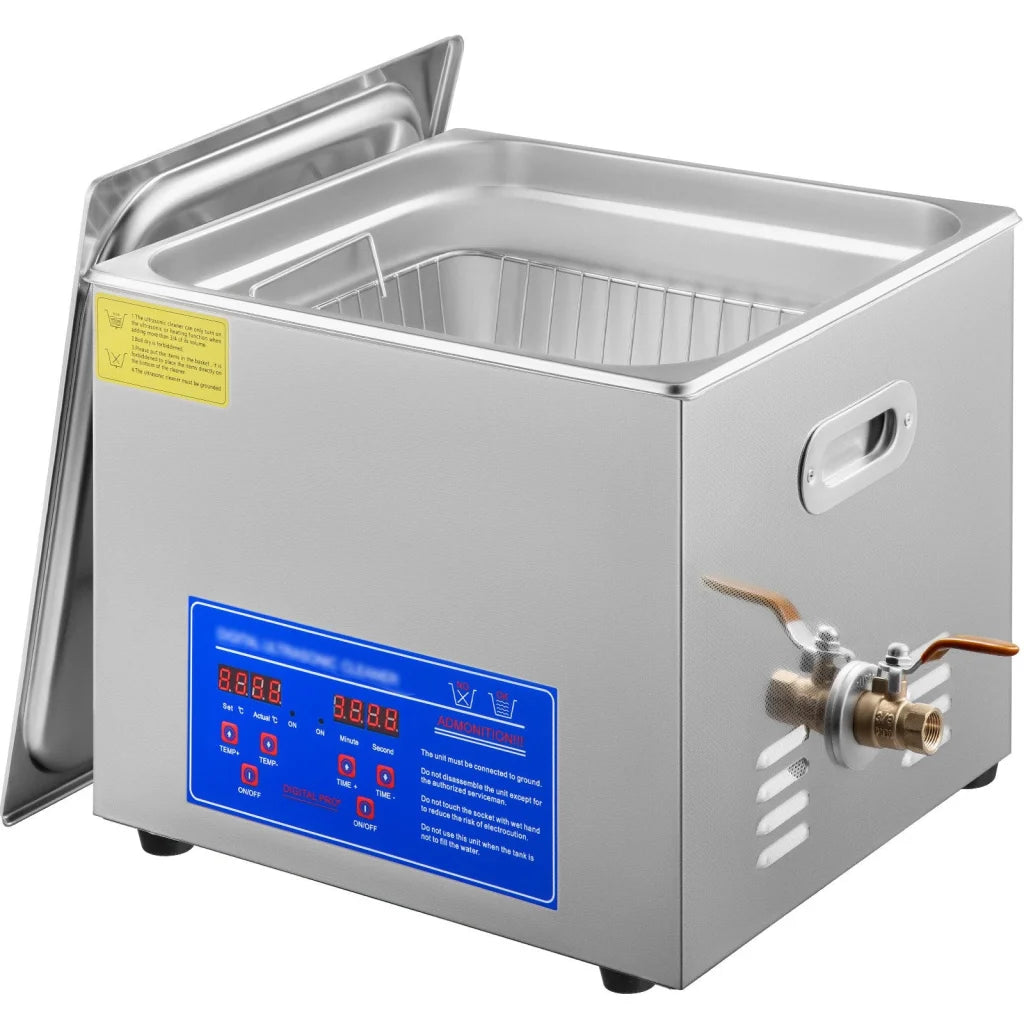 Steel digital ultrasonic cleaner with stainless cleaning tank and digital controls