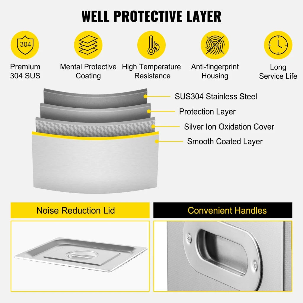 Powerful Stainless Steel 13 5 15 L Liters