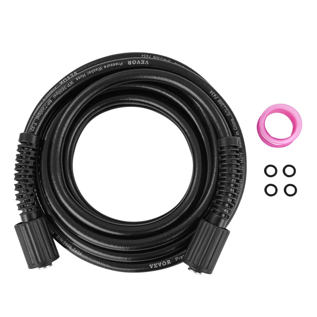 VEVOR Pressure Washer Hose 100FT 1/4’’ Kink Free M22-14mm