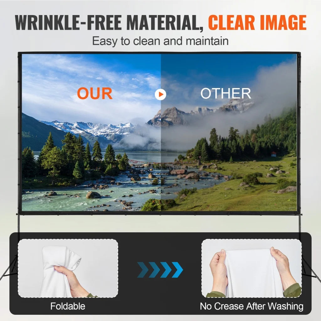 Projector Screen with Stand 150 inch 16 9 4K