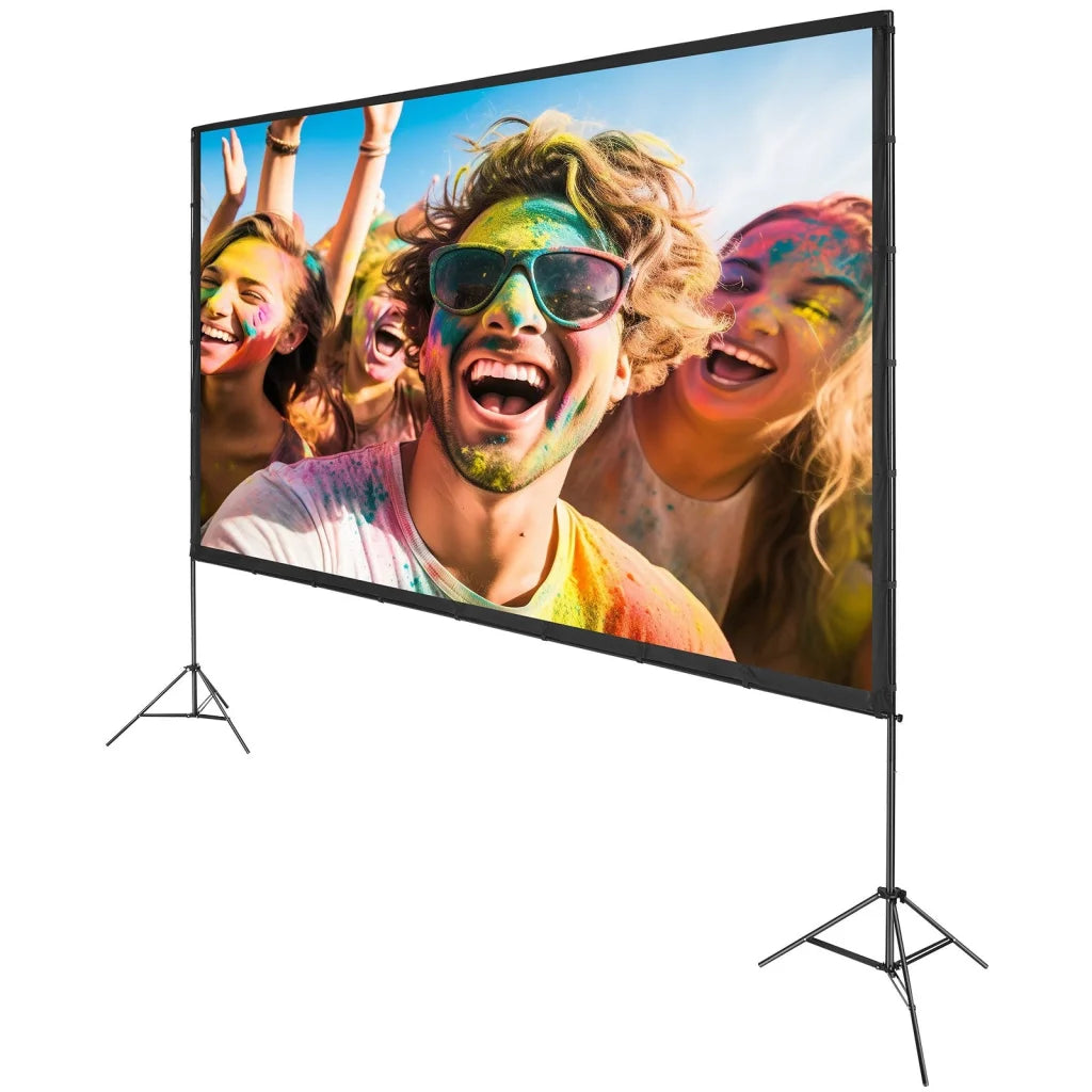 Vevor projector screen with clean finish and fitted components