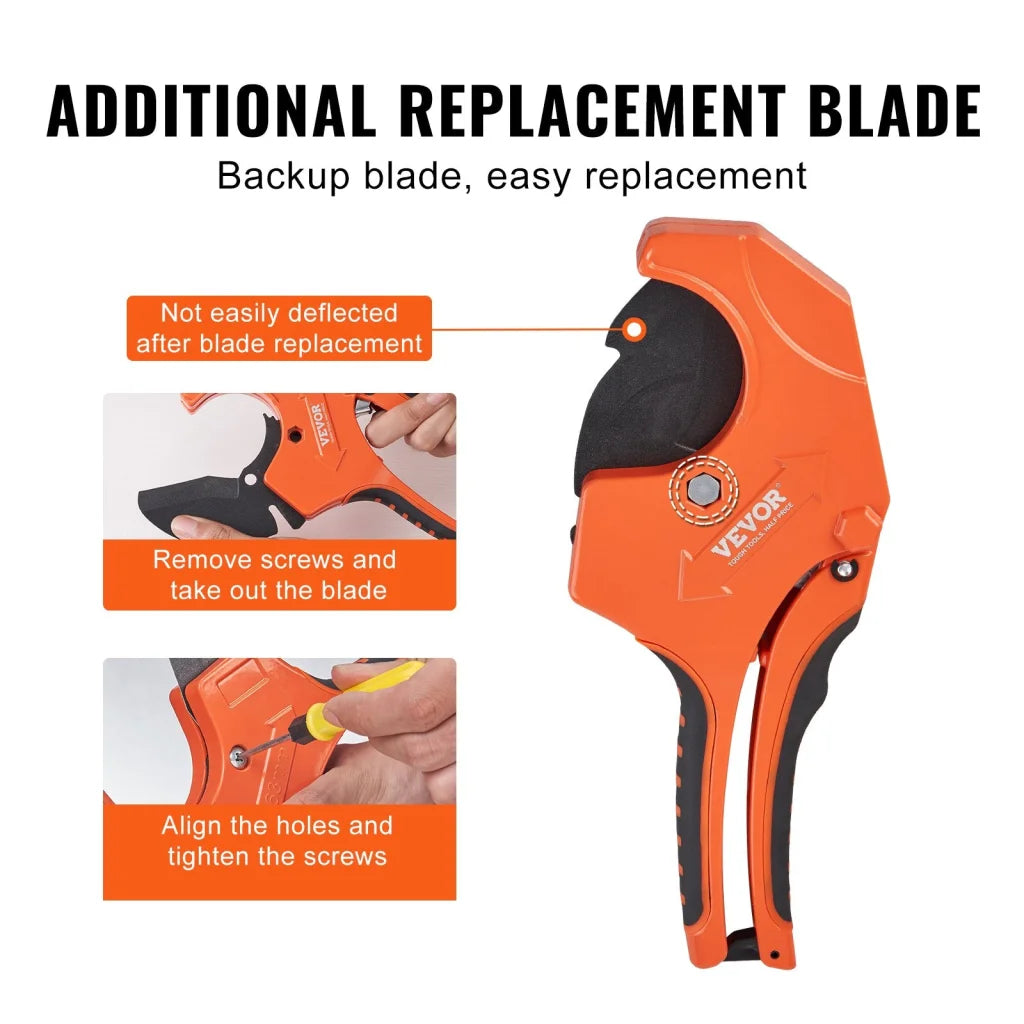 VEVOR PVC Pipe Cutter 0-2-1/2’’ O.D. Ratcheting PVC Pipe