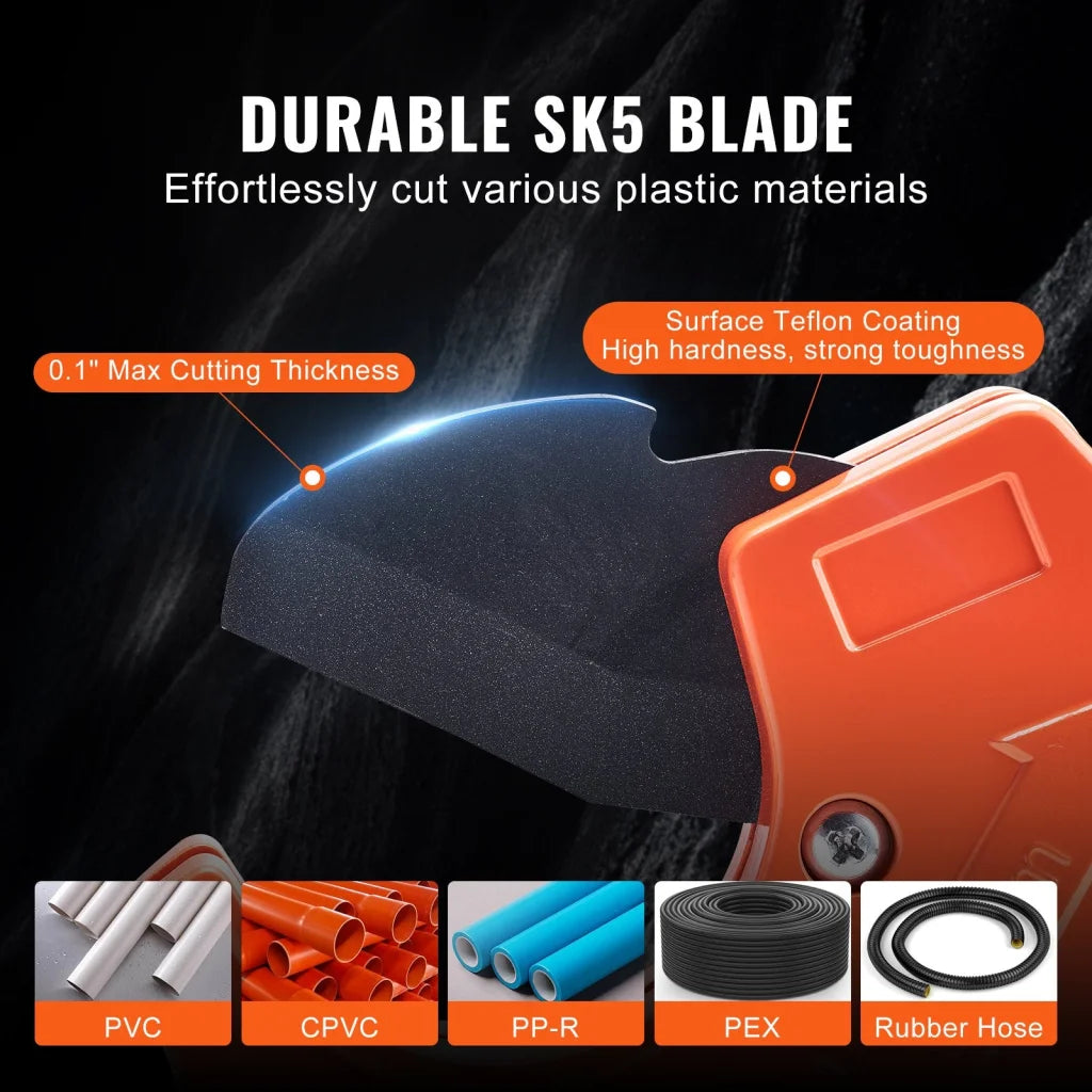 VEVOR PVC Pipe Cutter 0-2-1/2’’ O.D. Ratcheting PVC Pipe