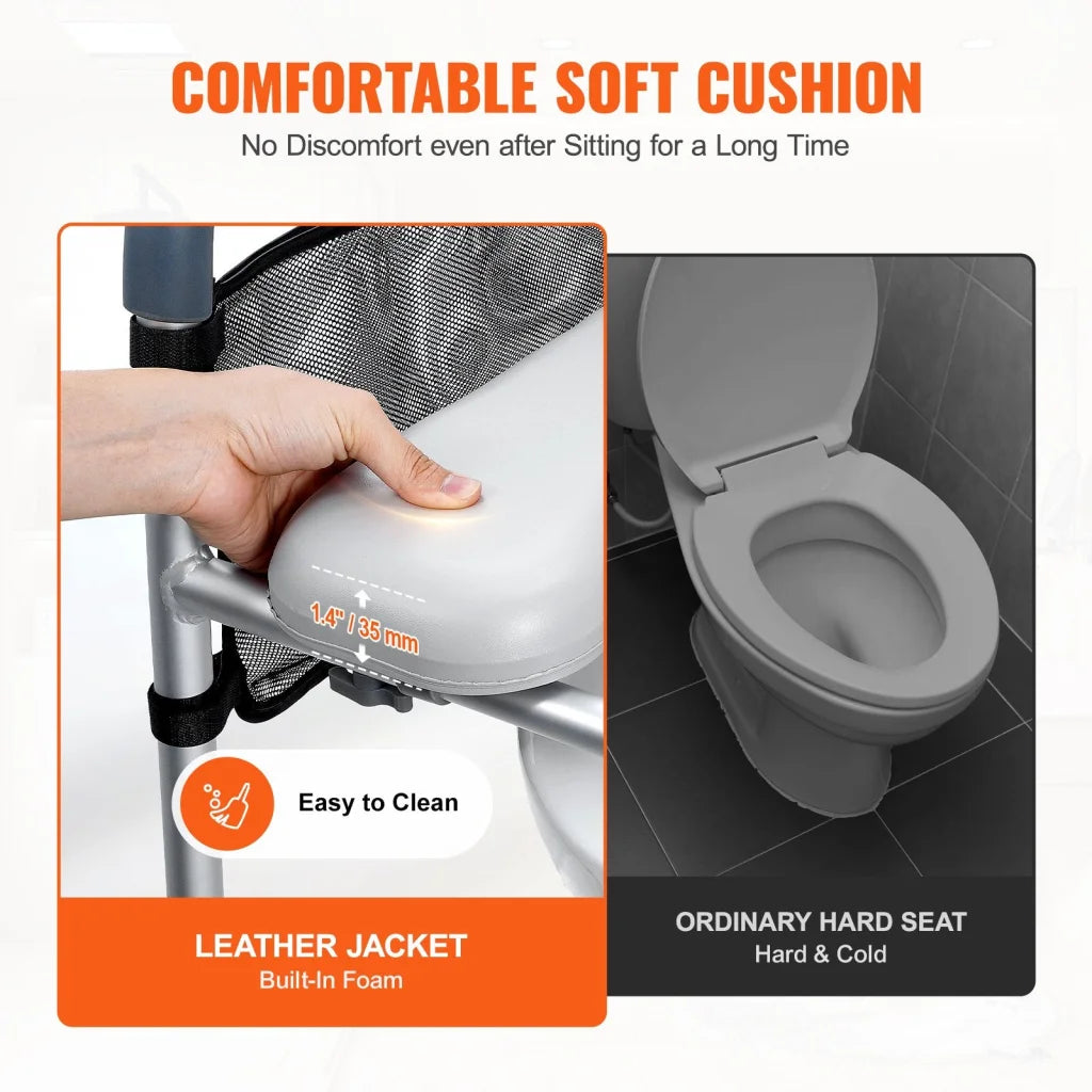 VEVOR Raised Toilet Seat 7-Position Height Adjustment
