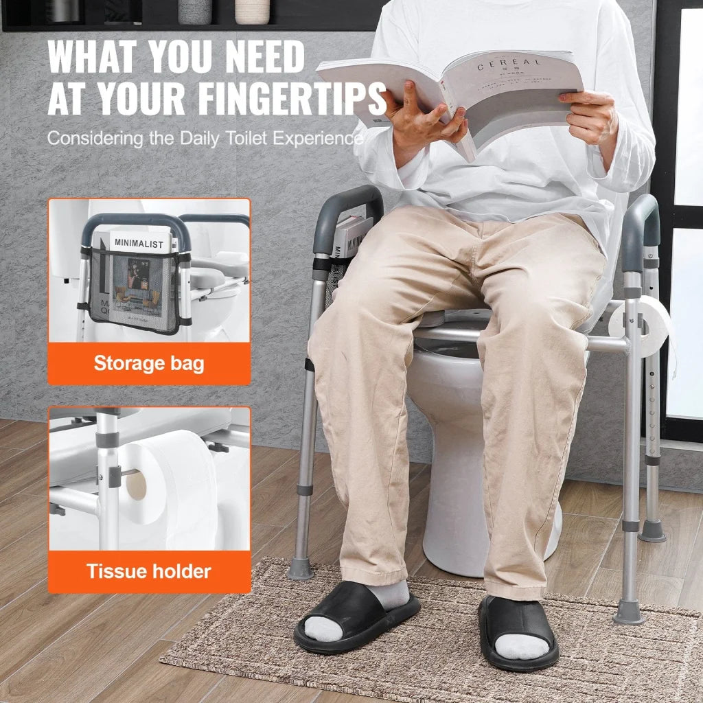 VEVOR Raised Toilet Seat 7-Position Height Adjustment