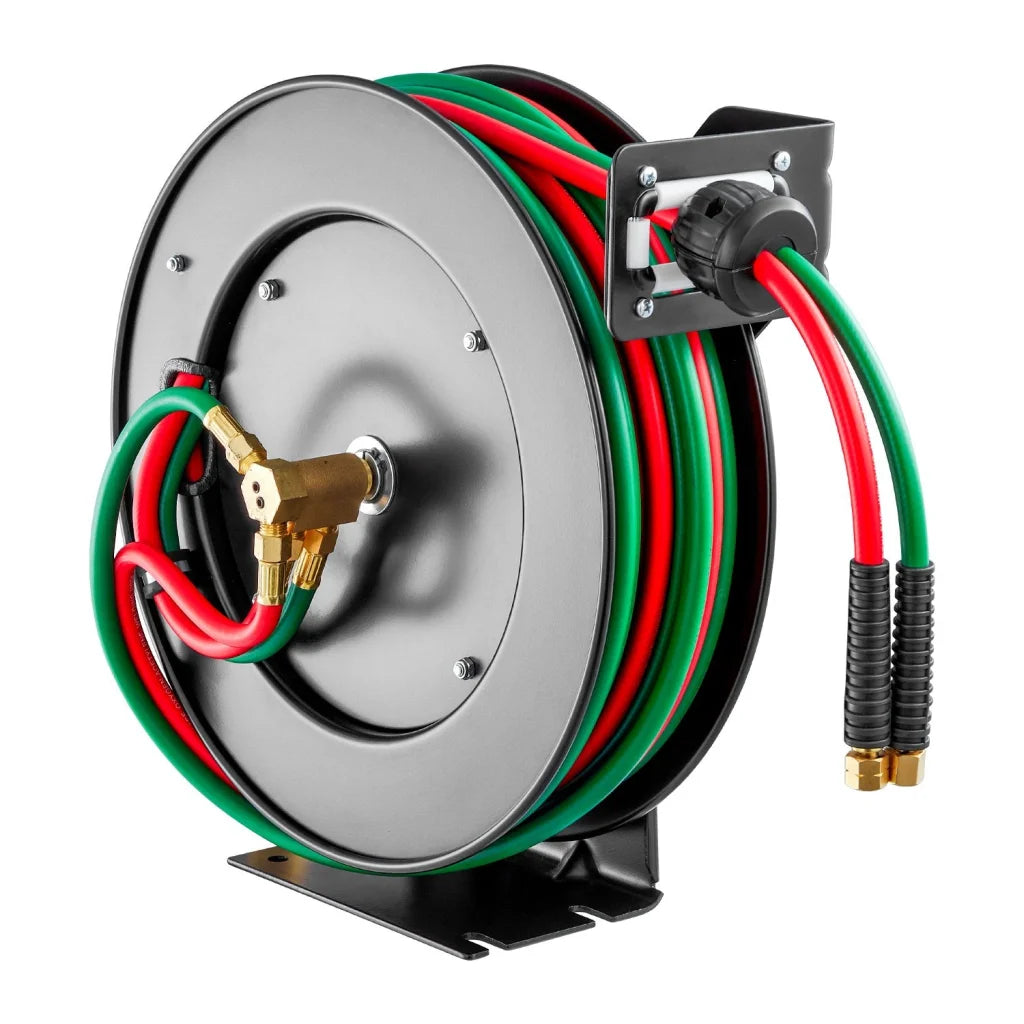 VEVOR Retractable Welding Hose Reel 1/4-Inch x 50FT Twin
