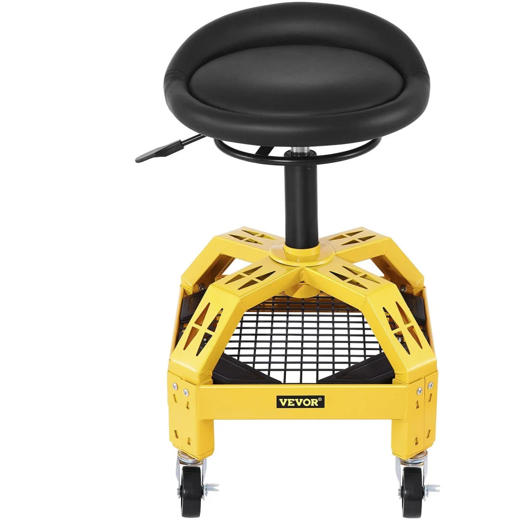 VEVOR Rolling Garage Stool 300LBS Capacity Adjustable