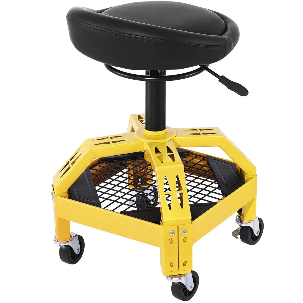 VEVOR Rolling Garage Stool 300LBS Capacity Adjustable