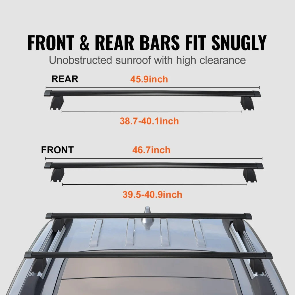 Aluminum vevor roof rack with upright supports and shelf tiers