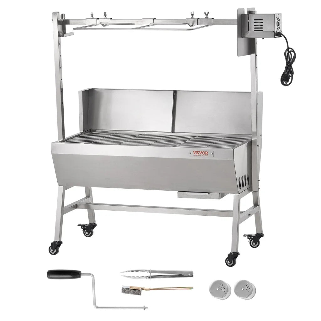 VEVOR Rotisserie Grill with Windscreen BBQ Whole Pig Lamb