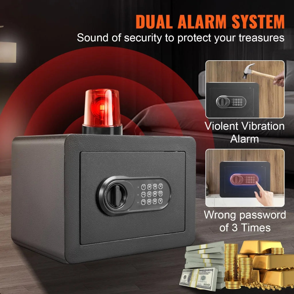 VEVOR Safe 0.5 Cubic Feet Home Safe Steel Security Safe
