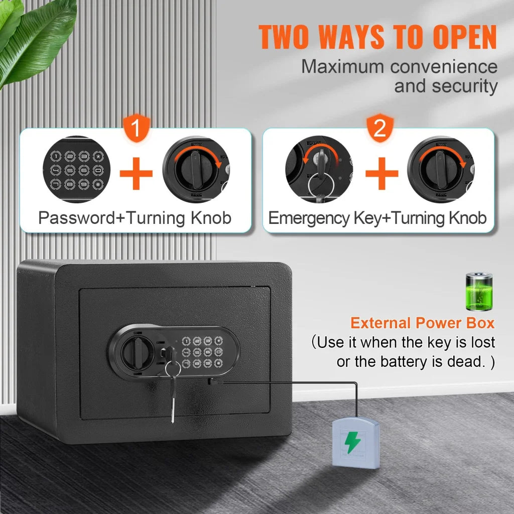 VEVOR Safe 0.5 Cubic Feet Home Safe Steel Security Safe